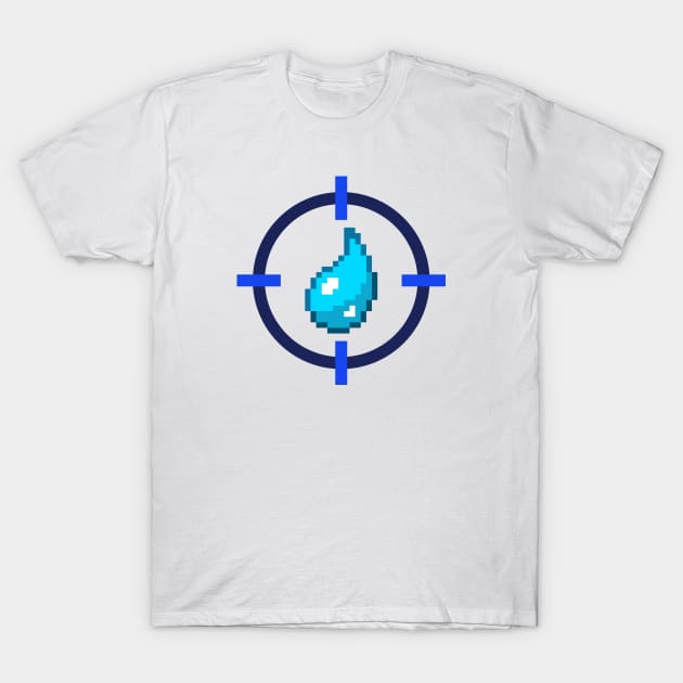 Pixel Water Crosshair T-Shirt by DaTacoX